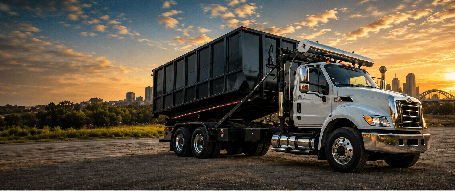 Real Wolf Ridge Roll-Off Dumpster Ready for Delivery in DFW